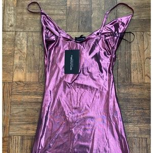 Pink Metallic PRETTYLITTLETHING Bodycon Dress